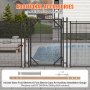 VEVOR Barrière de piscine 4 x 2,5 m pour piscines creusées, kit de barrière de sécurité avec loquet en acier inoxydable, clôture de sécurité amovible pour enfants, installation facile à faire soi-même