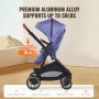 VEVOR Poussette Combinée Système de Voyage avec Siège Auto Bébé Bleu Clair Noir