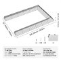 Dimensions et accessoires des tunnels pour poulets VEVOR, y compris attaches zippées, piquets de sol, boucles de verrouillage et tissu.