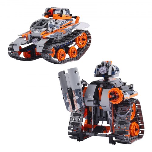 Kit de construction Robots Pro 5-en-1 avec télécommande RC et lumières LED Kit de construction Robots Pro 5-en-1 avec télécommande RC et lumières LED