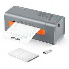 VEVOR Imprimante d'étiquettes Thermique Direct 4x6 Code à Barres USB Haute Vitesse 150 mm/s 203 dpi pour Colis Expédition Compatible avec Amazon/eBay/Etsy/UPS Prise en Charge Windows/MacOS/Linux Gris
