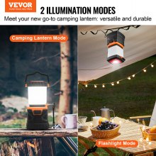 VEVOR Lanterne de Camping LED Lampe de Poche Alimentée par Piles Non Incluses