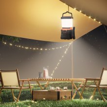 VEVOR Lanterne de Camping LED Lampe de Poche Alimentée par Piles Non Incluses