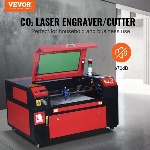 VEVOR Graveur Laser CO2 60 W Machine de Gravure Découpe Table de Travail 400x600 mm Vitesse Gravure 0-800 mm/s Découpe 0-500 mm/s épaisseur Gravure 20 mm pour Bois Acrylique Verre 106,9x76,5x64,3 cm