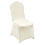 VEVOR Housses de chaise pliantes en élasthanne extensible, 50 pcs, housses de protection universelle, amovibles et lavables, pour mariage, vacances, banquet, célébration, salle à manger, blanc ivoire