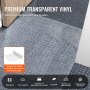 Protecteur de tapis transparent VEVOR pour hd40-45 haute dureté, imperméable, antidérapant et durable.