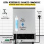 VEVOR Machine à Glaçons Portable 70kg, Glace Transparents Bar, Pour La Maison/Les Industries Pharmaceutiques/Les Industries Chimiques/Les Hôtels