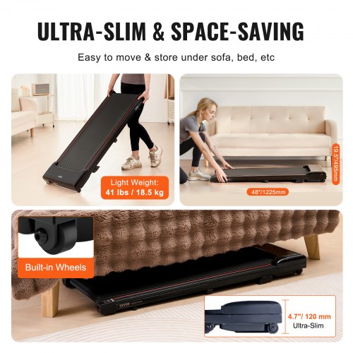 Tapis De Marche Inclinable 5% Silencieux - 2-6 Km/h, Moteur 2,5 CV, écran LED, Pour Bureau Ou Maison - 11