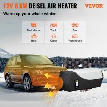 VEVOR Chauffage d'air diesel 12V 8KW Chauffage Camping Car Réchauffeur de Stationnement Webasto Chinois pour Camions Rv (Avec écran Lcd )