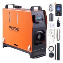 VEVOR Chauffage Diesel Tout-en-Un Portable 12 V 8 kW 0,16-0,62 L/h Réchauffeur d'Air Diesel 8-36 ℃ Réglable 20-25 m² Contrôle Intelligente LCD Bluetooth Télécommande Réservoir 5 L pour Bateau RV Auto