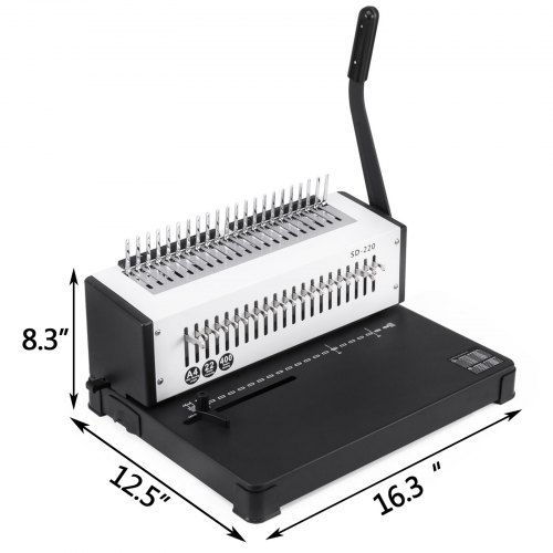 Relieuse Manuelle 10 Trous GATIHOK - Perforatrice Portable A4/B5/A5 Avec Spirales, Métal Bleu