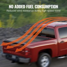 VEVOR Couvre-Benne à 3 Volets Couvre-Tonneau pour Toyota Tacoma 2016-2023 LED