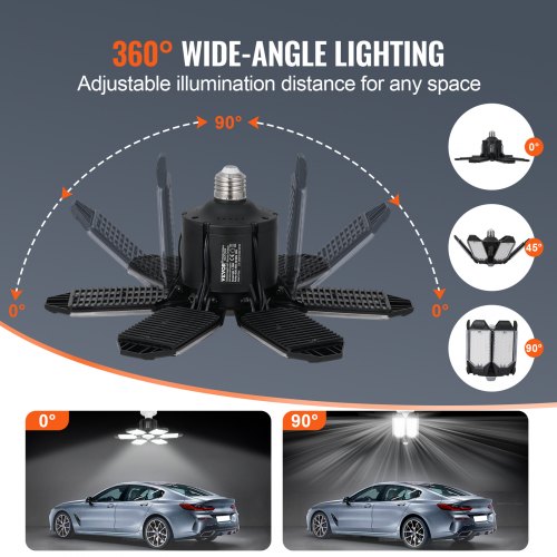 Lot De 2 Éclairage LED Garage 80W, E27/E26 Eclairage Atelier Deformable A 51 Panneaux Ajustables 20000lm Super Brillant Plafonnier Led Pour Garages Sous Sol Atelier Entrepot Bureau Cla 71593966 Lot De 2 Éclairage LED Garage 80W, E27/E26 Eclairage Atelier Deformable A 51 Panneaux Ajustables 20000lm Super Brillant Plafonnier Led Pour Garages Sous Sol Atelier Entrepot Bureau Cla 71593966