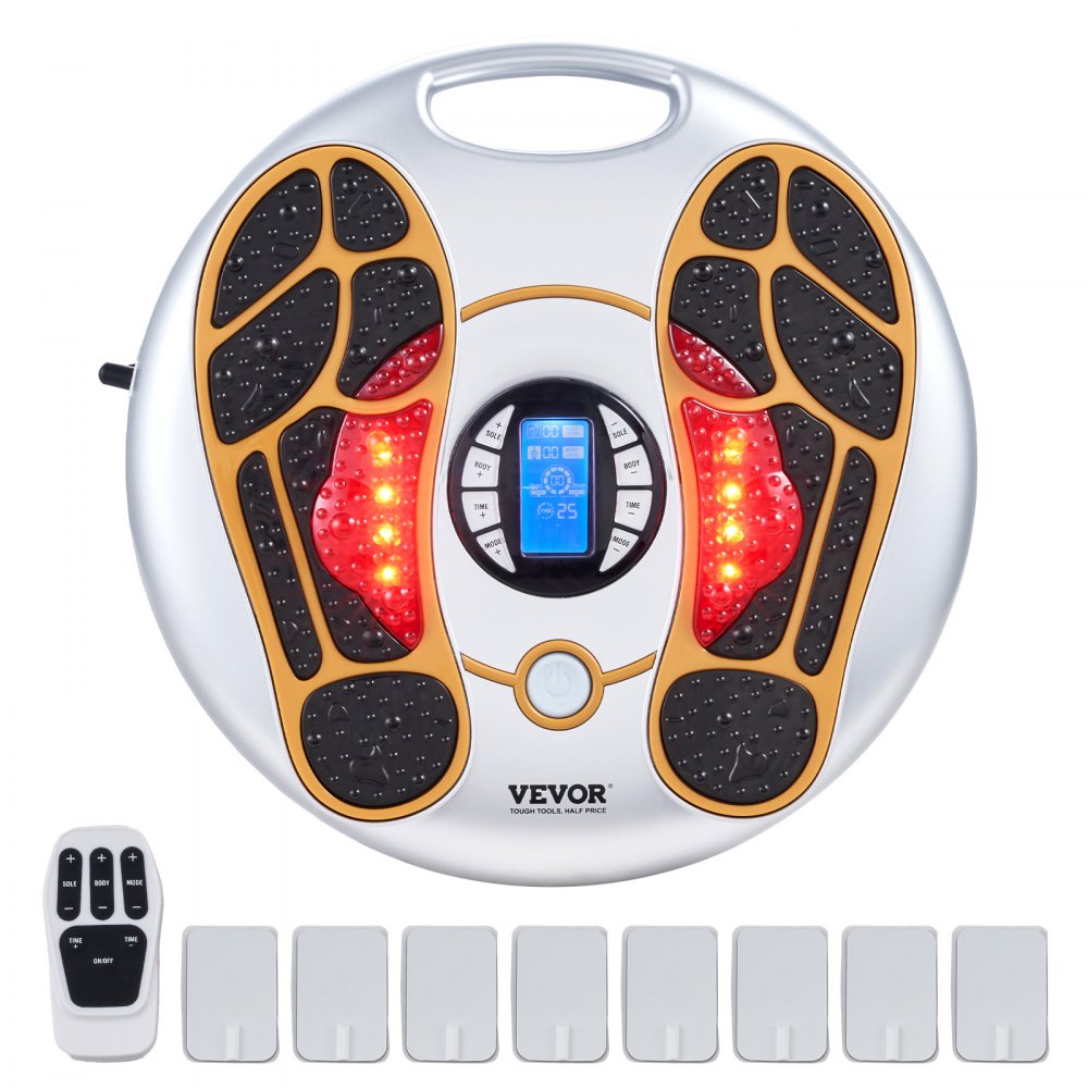 VEVOR Stimulateur de Circulation Masseur Pieds EMS TENS 25 Modes 99 Intensités