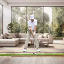 VEVOR Tapis de putting de golf vert pour l'entraînement d'intérieur avec 1 trou