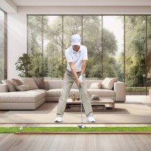 VEVOR Tapis de putting de golf vert pour l'entraînement d'intérieur avec 5 trous