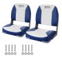 VEVOR 2PCs Siège de Bateau Pliable Siège Pilote à Dossier Bas Assis Imperméable