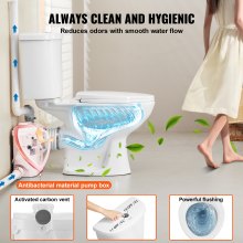 VEVOR WC Broyeur Sanitaire avec Pompe de Relevage 500 W Toilette pour Sous-sol