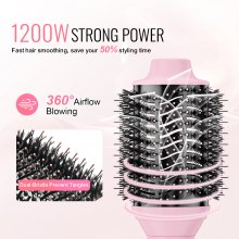 VEVOR Brosse Soufflante Sèche-cheveux de Coiffage Ionique avec Tête 65 et 75 mm