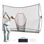 VEVOR Filet d'Entraînement au Golf 329x95x217 cm, Filet de Frappe de Golf pour Extérieur et Intérieur, avec Cible/Cadre en Fibre de Verre/Sac de Transport, Matériels d’Entraînement pour Amateurs