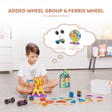 VEVOR Tuiles magnétiques blocs de construction magnétiques pour enfants 123 PCS