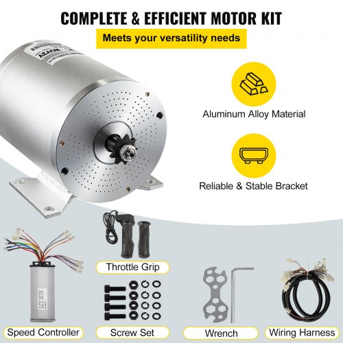 Kit Conversion Moteur électrique Brushless 48V 1800W Pour Go Kart, Scooter, Vélo - Neuf Avec Diagramme