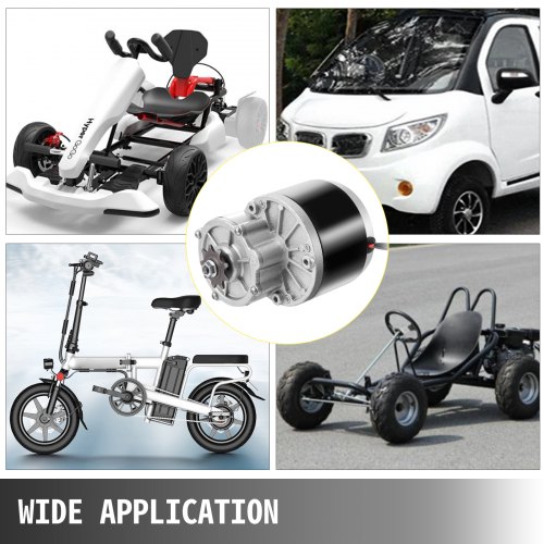 VEVOR Moteur Electrique Brossé Moteur Electrique avec Balai 24V250W pour voiture électrique/moto électrique/tricycle électrique/voiturettes de golf électrique