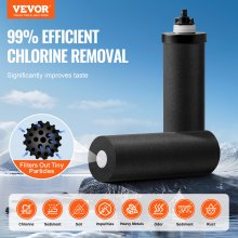 VEVOR Système de Filtration d'Eau par Gravité 8,5 L en Inox 2 Filtres à Charbon