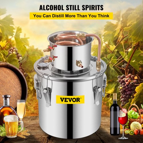 Distillateur d'Alcool SucceBuy 17 L, Moonshine Still en Acier Inoxydable Distillateur d'Alcool SucceBuy 17 L, Moonshine Still en Acier Inoxydable