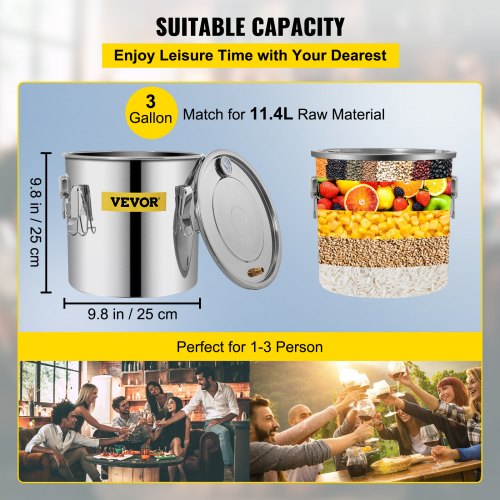 Cuve De Fermentation Inox VEVOR 19L - Kit De Brassage Pour Alcool - Neuf