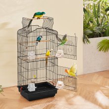 VEVOR Cage à Oiseaux en Métal 92,5 cm pour Perruches Perroquets Calopsittes