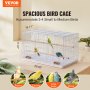 VEVOR Petite Cage à Oiseaux en Métal 455 mm pour Perruches Calopsittes Blanc