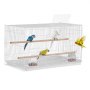 VEVOR Petite Cage à Oiseaux en Métal 455 mm pour Perruches Calopsittes Blanc