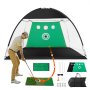 VEVOR Filet d'Entraînement au Golf 308x197 cm, Tout en 1, Intérieur et Extérieur, Filet de Frappe de Golf avec Cible/Tapis de Gazon/Balles/Tee/Club de Golf/sac, Matériels d’Entraînement, Jardin