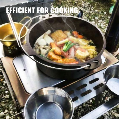 Poêle à Bois Pliable Portable Pour Tente - Chauffage Camping, Acier Noir - Neuf