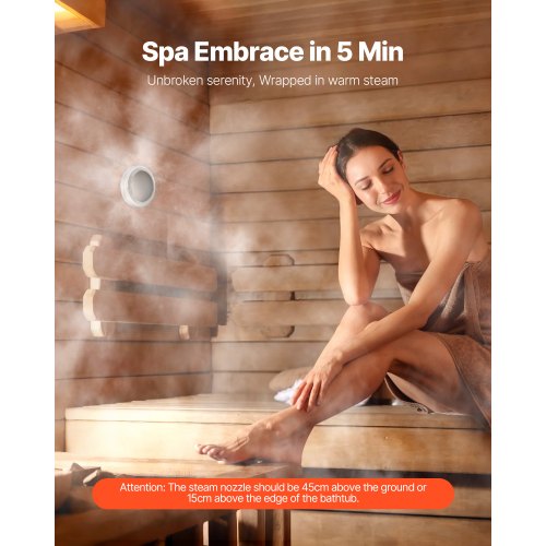 Générateur de Vapeur Douche VEVOR Sauna Spa Maison 3-5m³ Vapeur de