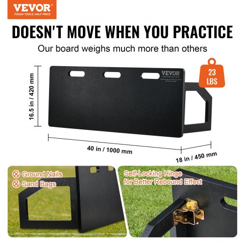 Panneau De Rebond Football 80x30 Cm - Entraînement Passes Tirs, Polyéthylène, Stable 6.1kg, Pliable