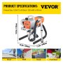 VEVOR Pulvérisateur sans Air Haute Pression Pistolet de Peinture Mural 1500 W