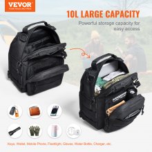 VEVOR Sac à bandoulière tactique avec design Molle et multi-poches 10 L noir