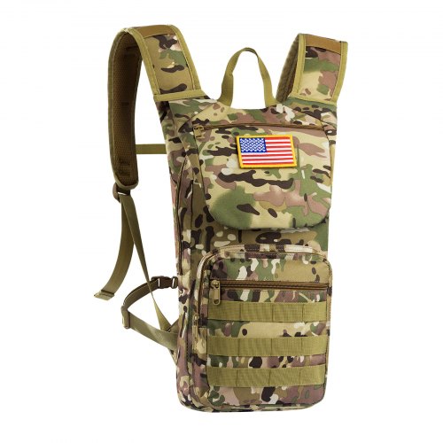 Sac à Dos Tactique KMS 3L Avec Vessie D'hydratation – Randonnée Militaire – Noir