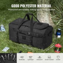 VEVOR Sac de sport tactique avec design Molle et sac multi-mailles 100 L voyage