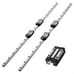 CNCMANS HGR20 HGR20 Lineaire rail, HGR20, 600 mm, geleiderail met 4 stuks, hoge precisie, HGH20CA lineaire lagers, lagerblok, CNC-onderdelen voor 3D- printer (lineaire geleiding HGR20 600 mm