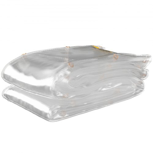 VEVOR Bâche Transparente PVC Imperméable avec Œillet Métal Jardin 2,4x6,1m 0,5mm