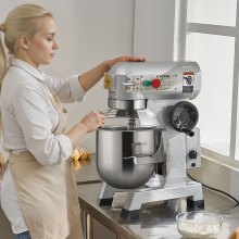 VEVOR Robot Pâtissier Commercial 18,7 L Batteur sur Socle à 3 Vitesses 1100 W