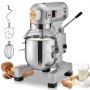 VEVOR Robot Pâtissier Commercial Batteur Mélangeur 18,7 L 3 Vitesses Boulangerie