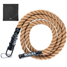 VEVOR Corde d'Escalade de Gym Corde de Jute 38,1 mm x 3,05 m Fitness Domicile