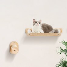 VEVOR Étagères Murales pour Chat avec Plateformes Poteaux Meuble à Chat Lot de 4