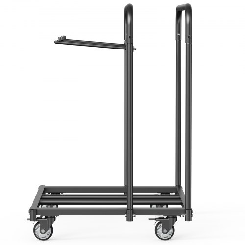 Chariot de Chaise Pliante-VEVOR-Charge 181 kg-Support Robuste pour 5 Tables 14 Chaises-Noir Mat - Bricolage