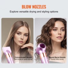 VEVOR Brosse Sèche-cheveux 6 en 1 Styler Multifonction Pro pour Coiffer Boucler