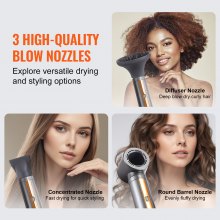 VEVOR Brosse Sèche-cheveux 7 en 1 Styler Multifonction Pro Séchage Volumisant